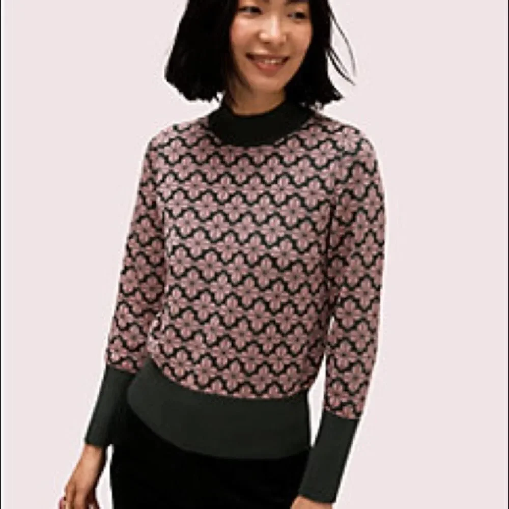 Kate Spade spade flower turtleneck sz. Small green